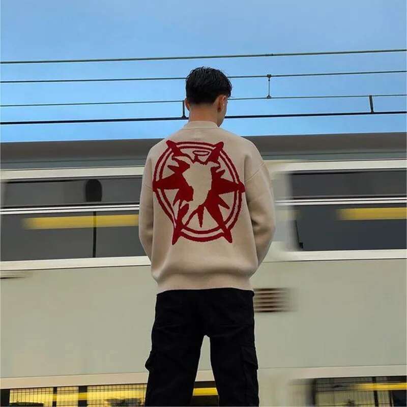 Women Haruku Vintage Fairy Grunge Knitted Sweater Unisex Korean Fashion Pullovers Man Japanese Streetwear Designer Sweaters