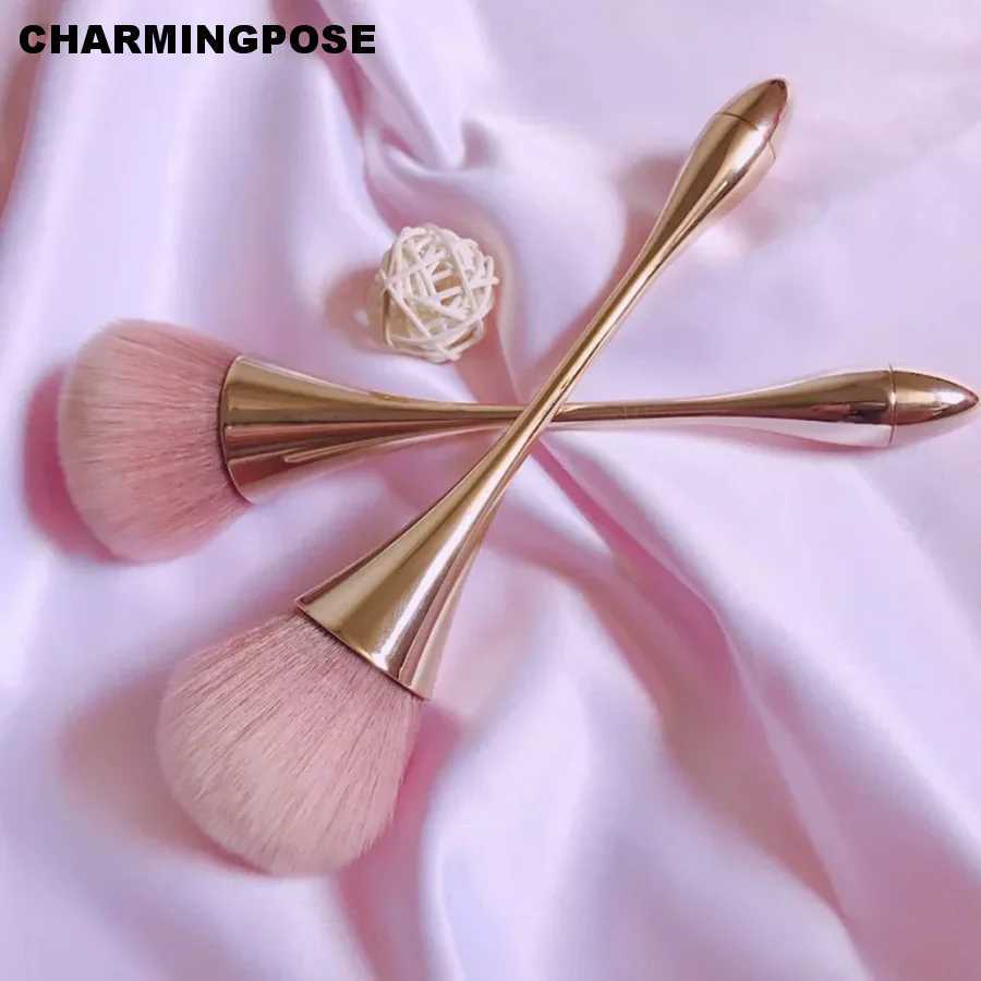 Small Waist Rose Gold Blush Brush - Professional Fluffy Powder Brush for Blush Loose Powder Bronzer Application Soft Synthe L251110