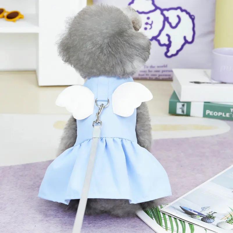 Pet Clothing for Dogs Cats Small Dog Dress Angel Wings Skirt Dog Clothes Dog Accessories Spring Summer Cat Clothes