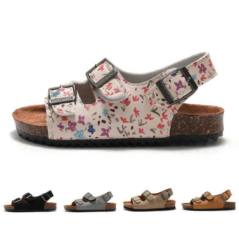 Childrens elastic Clogs boys and girls sandals with soft sole and anti slip childrens casual open toe flat sandals Z250410