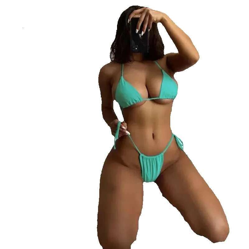 Bareback swimsuit, customized for women, sexy clothing, triangle, shoulder strap, bikini, special offer
