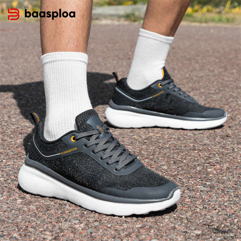 Baasploa Mesh Breathable Sneakers Running Shoes Lightweight Men Sports Shoes Male Outdoor Casual Shoes