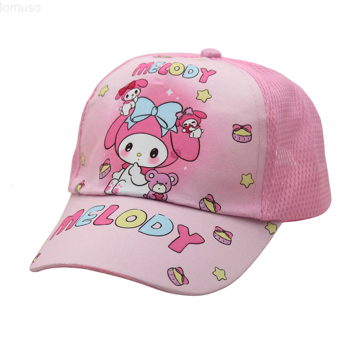 Sanrio Anime Printed Childrens Sunshade Mesh Hat Kuromi My Melody Cartoon Boys and Girls Summer Baseball Cap H251110