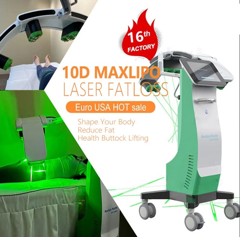10D Maxlipo 532nm Green Light Lipo Laser Slimming Lipolaser Non-invasive 532nm Laser Green Light Fat Removal 10d 532nm Diode Laser Lipolaser Slimming