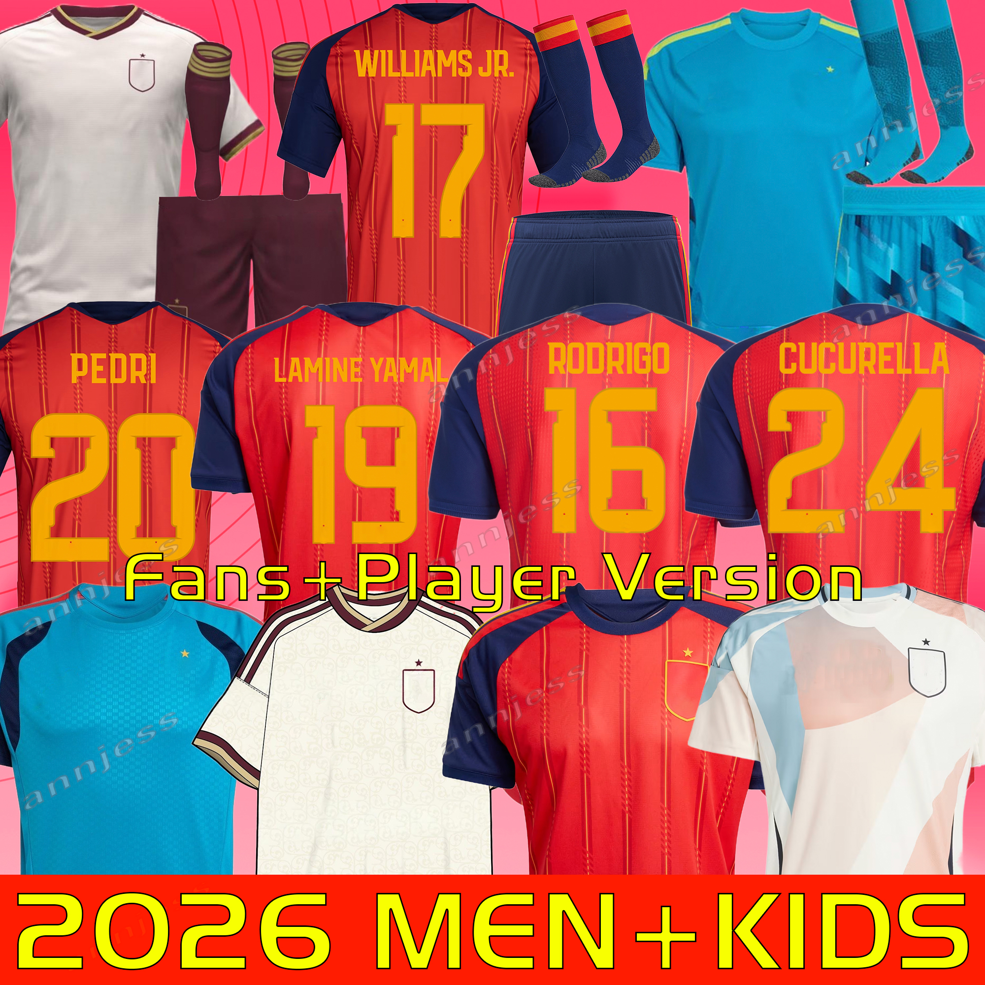 4XL 2024 25 26 Men kids kit Spain CARVAJAL Espana football shirt soccer jersey TORRES GAVI RODRIGO PEDRI LAMINE YAMAL MORATA home away womoen National team