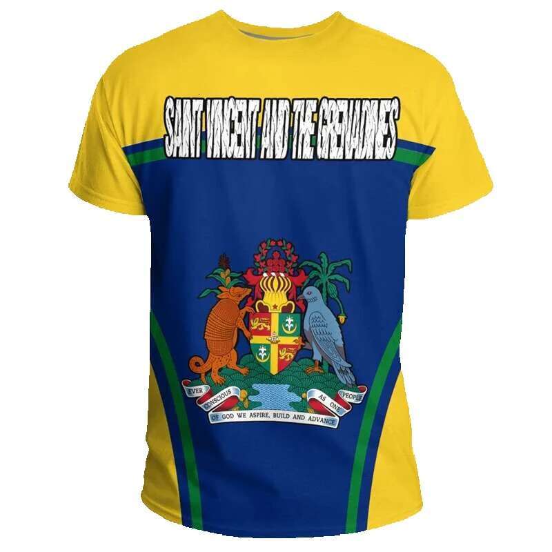 NT and Greenins flag pattern football summer casual round neck 3D printed bulk breathable T-shirt