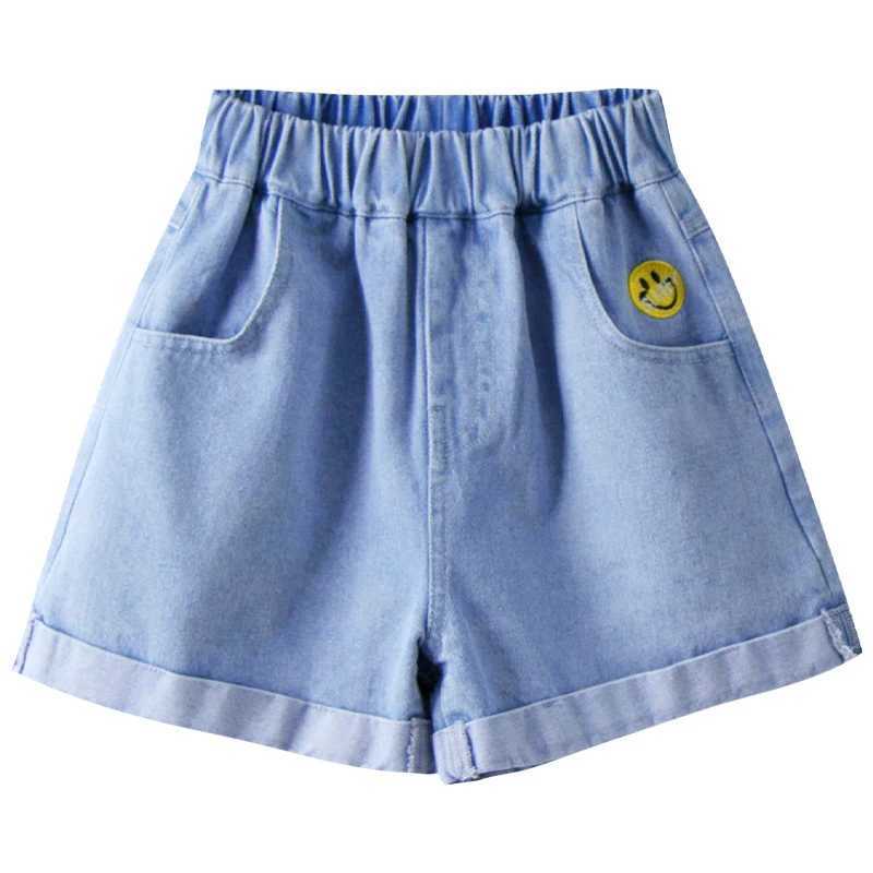 2024 Summer Hot Girl Shorts Summer Casual Cowboy Shorts 3-10 Year Old Preschool Girls Pocket Design Jeans Shorts Youth Shorts Z250410
