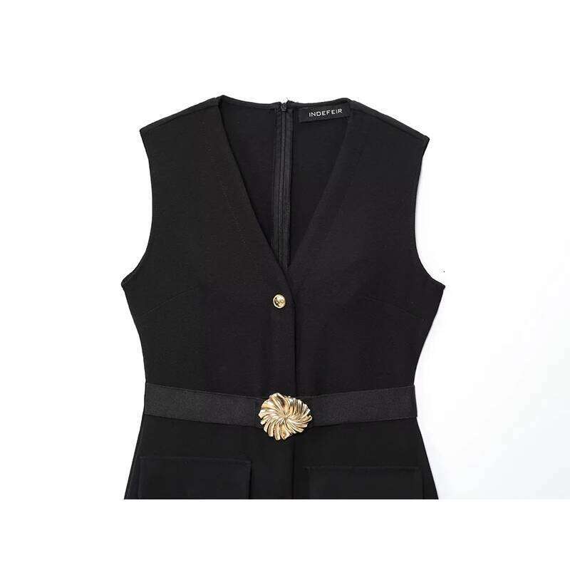 Black Elegant Midi 2025 Women's Summer Sleeveless Long Dresses Fashion Casual Vintage Evening Party Dress