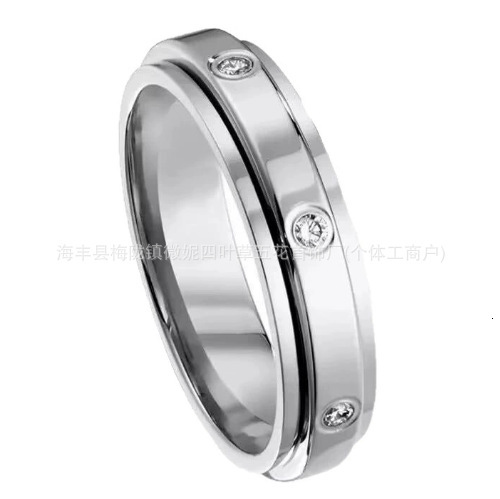 Fashion Ring Bojia Fortune Ring V Gold Full Diamond Couple Designer Ring Rings For Men And Women Index Finger Ring Light Luxury High Version 18K Rotat