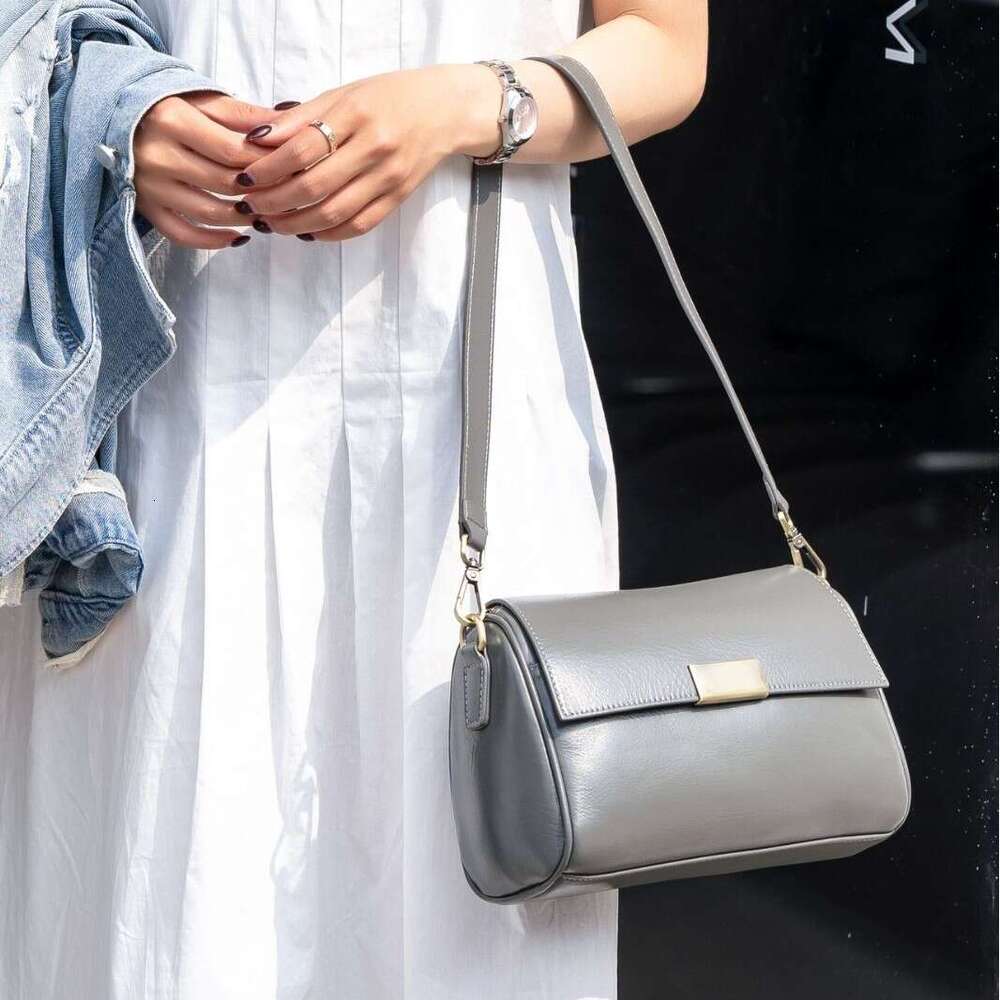 Women S Cross Border Customizable New Genuine Leather Crossbody Top Layer Cowhide Shoulder Commuter Bag High Quality