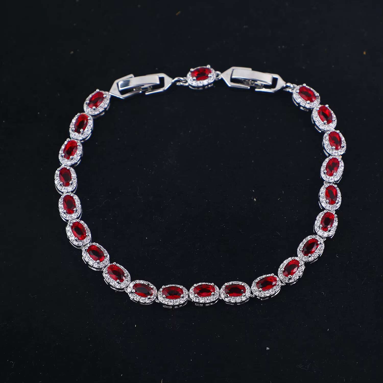8.3 Inches Charm Bracelet Jewelry Royal Blue Crystal Ruby Emerald Moissaniteia Moissanite Diamond Men Tennis Bracelet for Women