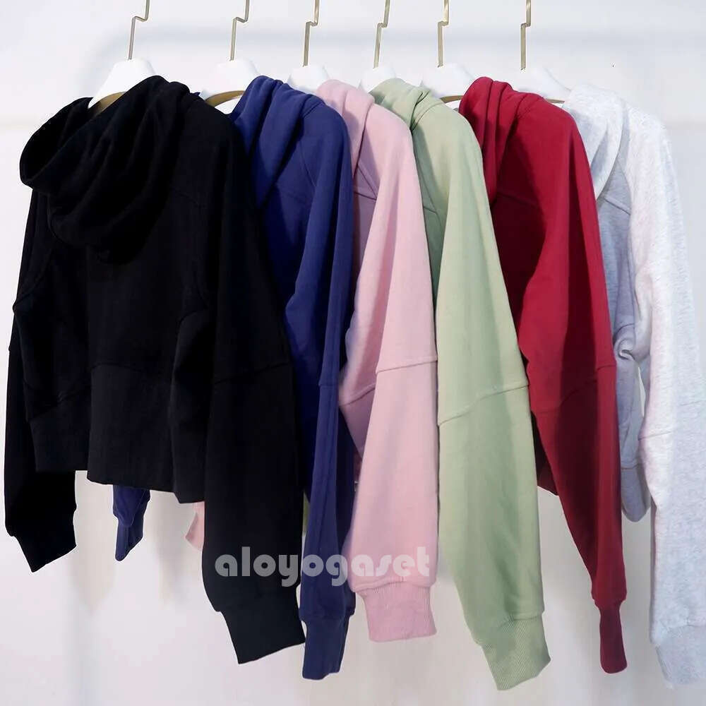 2025 Yoga luluity lemoner shirt leggings Scuba Hoodie Fiess Suit botique Outfits Sports se woman scuba full zip hoodie women tracksuit luluity lemoner Sweatshirt