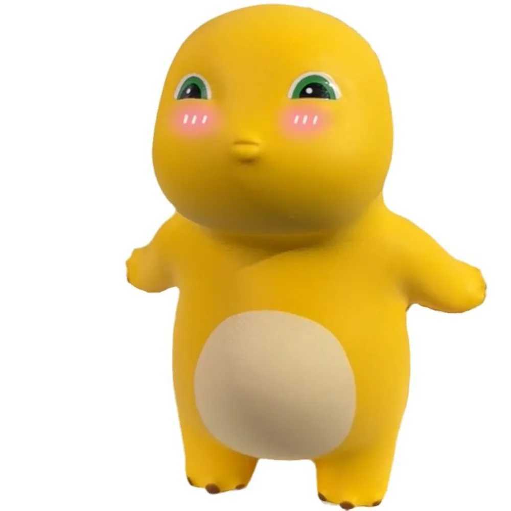 New Arrival Dinosaur character calf milk dragon decompression toy squeeze toy cartoon doll milk dragon squeeze toy yellow slow rebound T250410
