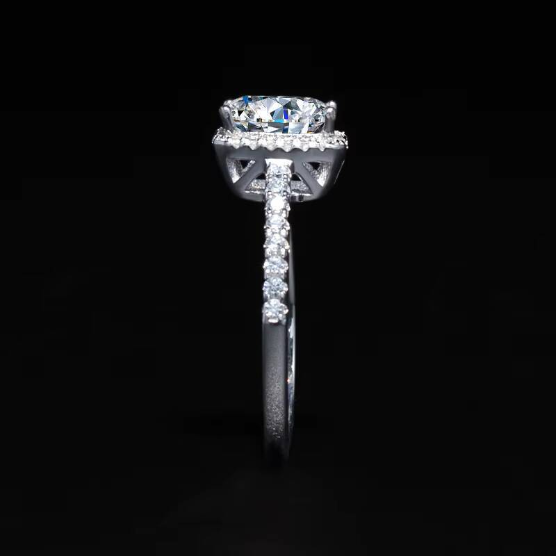 Classic Simple 1CT 2CT Radiant Cut Special Shaped VVS D Color Moissanite S925 Sterling Silver Women Wedding Ring