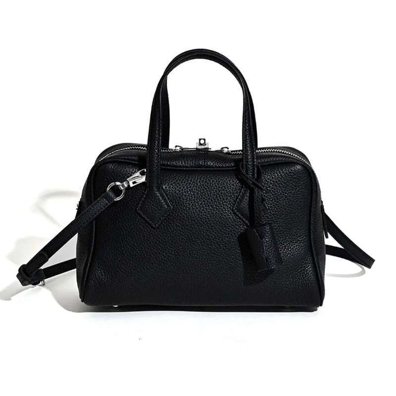 2025 New Genuine Leather Women's Simple Handbag Bowg Pillow Bag Crossbody Shoulder Bag