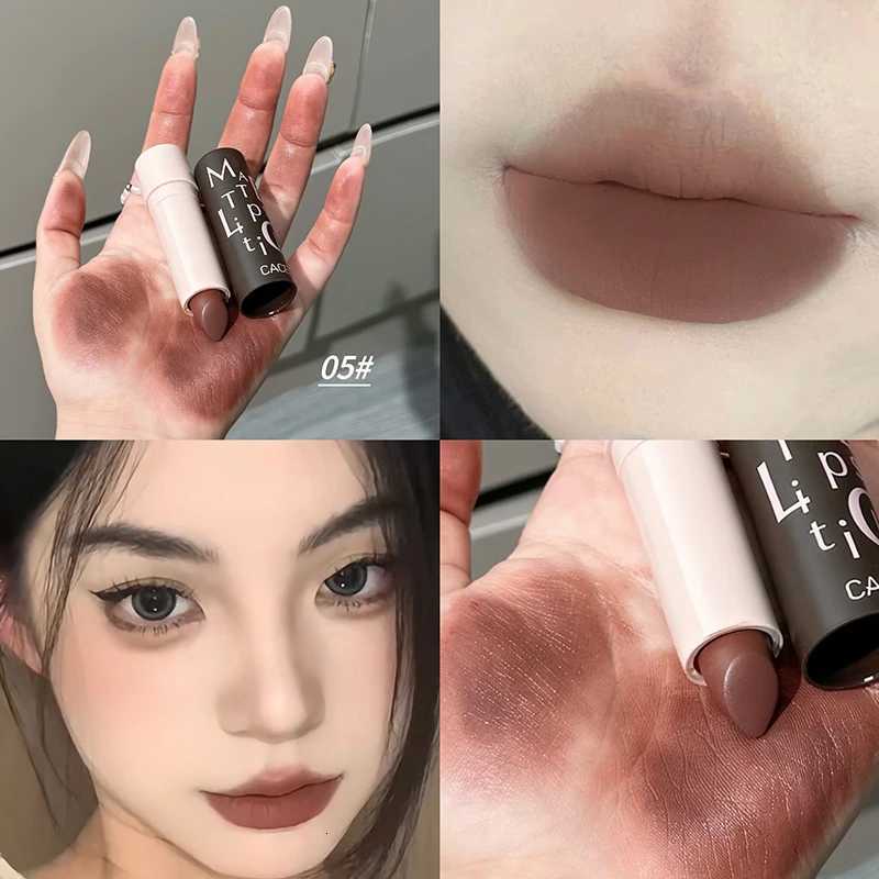 Vintage Party Velvet Matte Lipstick Rose Cream Silky Finish Long-Lasting Waterproof Full Coverage Nude Lip Tint Balm Make UpT251110