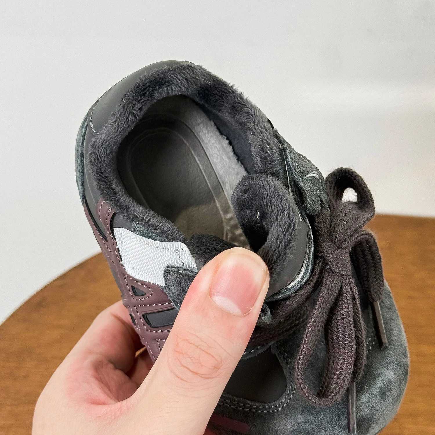 Winter New Childrens Boys Girls Casual Retro Fleece-lined Lightweight Comfortable Sneaker Kid Toddlers Casual Warm Sports ShoesT251110