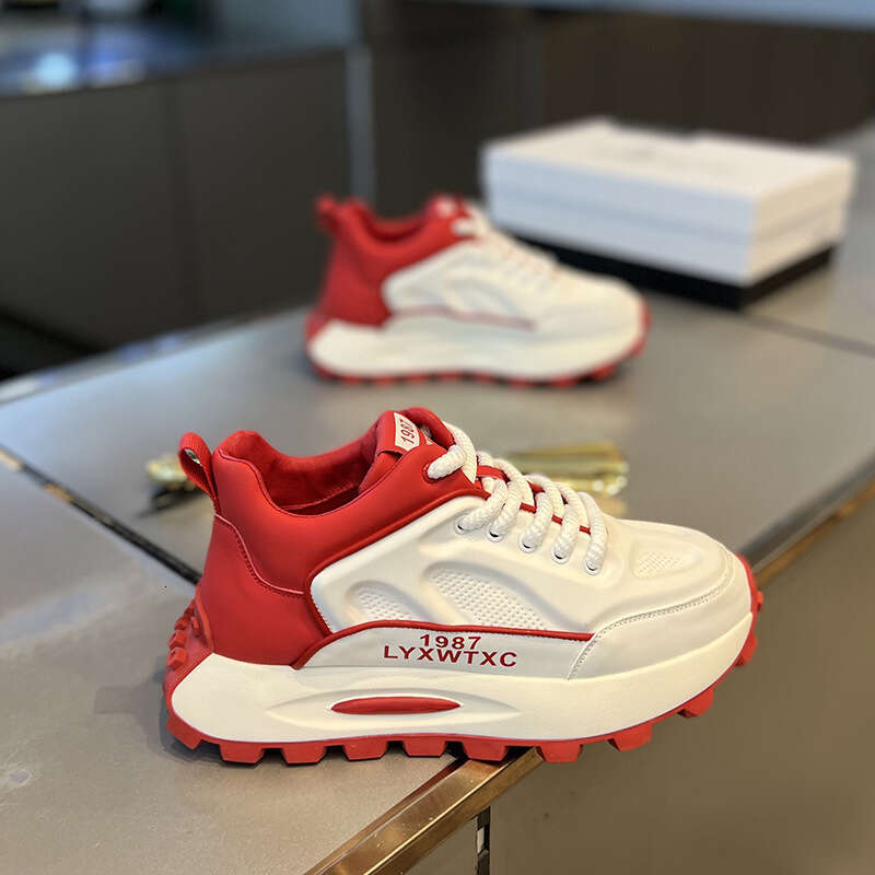 New Thick-Soled Sneakers Chic Spring and Autumn Versatile Comfortable Running Casual Stylish Fashion Trendy Men's Shoes