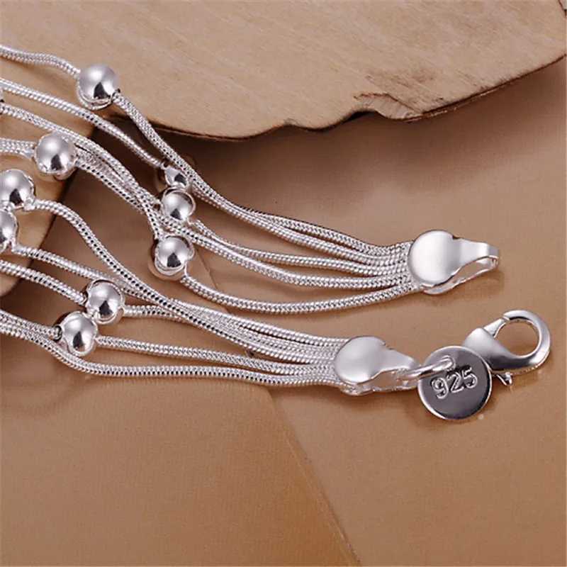 Hot Sell Fashion Fine Product 925 Sterling Silver Jewelry Chain Beads Bracelets For Cute Lady Women GiftsT251110
