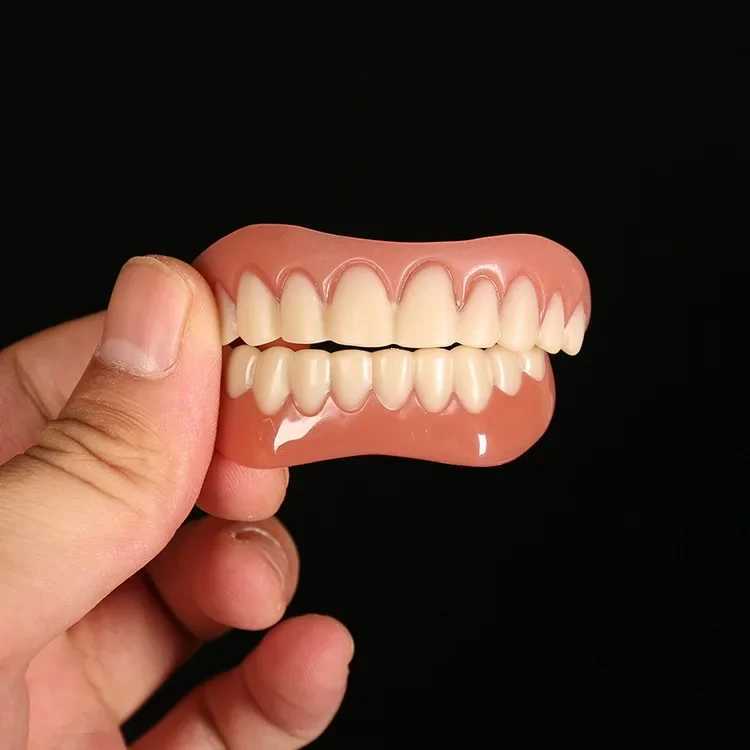 New Arrival Silicone dentures upper and lower veneers toothpaste denture brackets comfortable tooth brackets Z250410