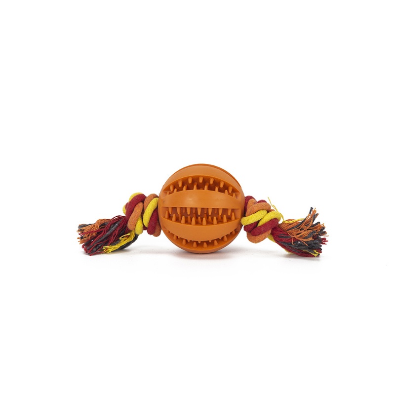 1pc Pet Teeth Grinding Toy Watermelon Ball Knot Toy Dog Teeth Grinding Ball Anti Bite Cleaning Tooth Leakage Ball Chewing Dog Bite Toy