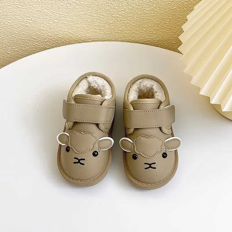 Fashion Girl Shoes New Cute Cartoon Versatile Kid Sneakers Winter Warm Trendy Boy Shoe with Fleece Simple Daily Ankle BootsT251110