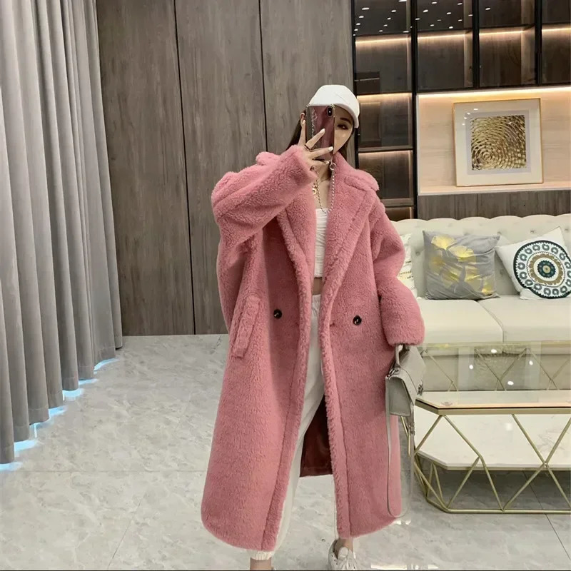 Max Teddy Coat 62 Alpaca 26 Wool 12 Silk Winter Thicken Womens 251110