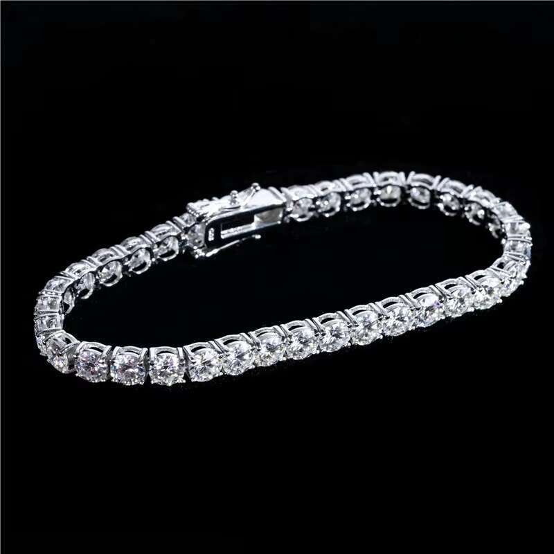 Factory Price Iced Out Chains Silver S925 2.0mm VVS Moissanite Tennis Chains Necklace Women and Men