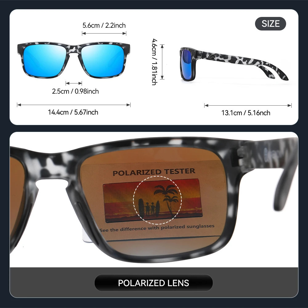 Kaenon Classic Square Sunglasses Polarized Unisex Medium Size Pochromic Gray Sun Glasses 251103