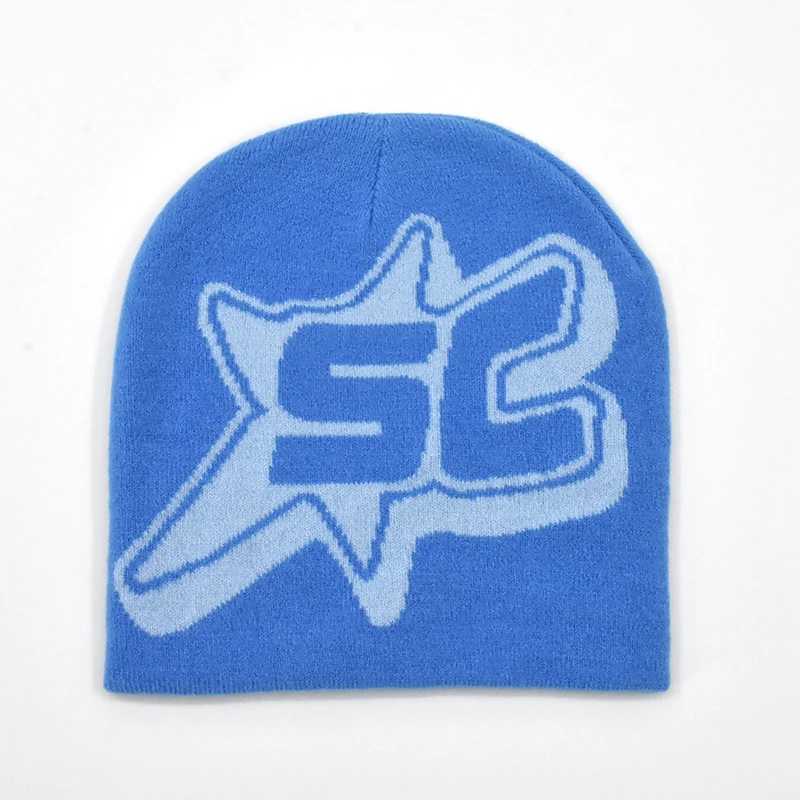 New Beanie Wool Cap Y2K Women Men Winter Autumn Warm Knitted Bonnet Cap Soft Wool Skullies Beanies SC Printing Caps Boys GiftsXJ251110