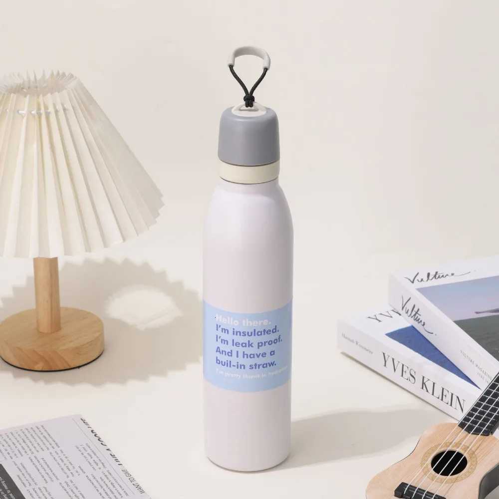 Fashionable cup Large Capacity Insated Bottle Stainless Steel Fashion Vacuum Flask Bottle Minimalist Leak-Proof Sports Kettle Y251110