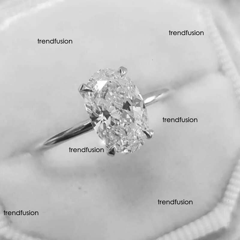 Top quality Oval Crystal Cubic Mosan Dia CZ Ring Shiny Gold Color Engagement moissanite Rings for Women Wedding tail Party Gift Fashion Jewelry Z0327