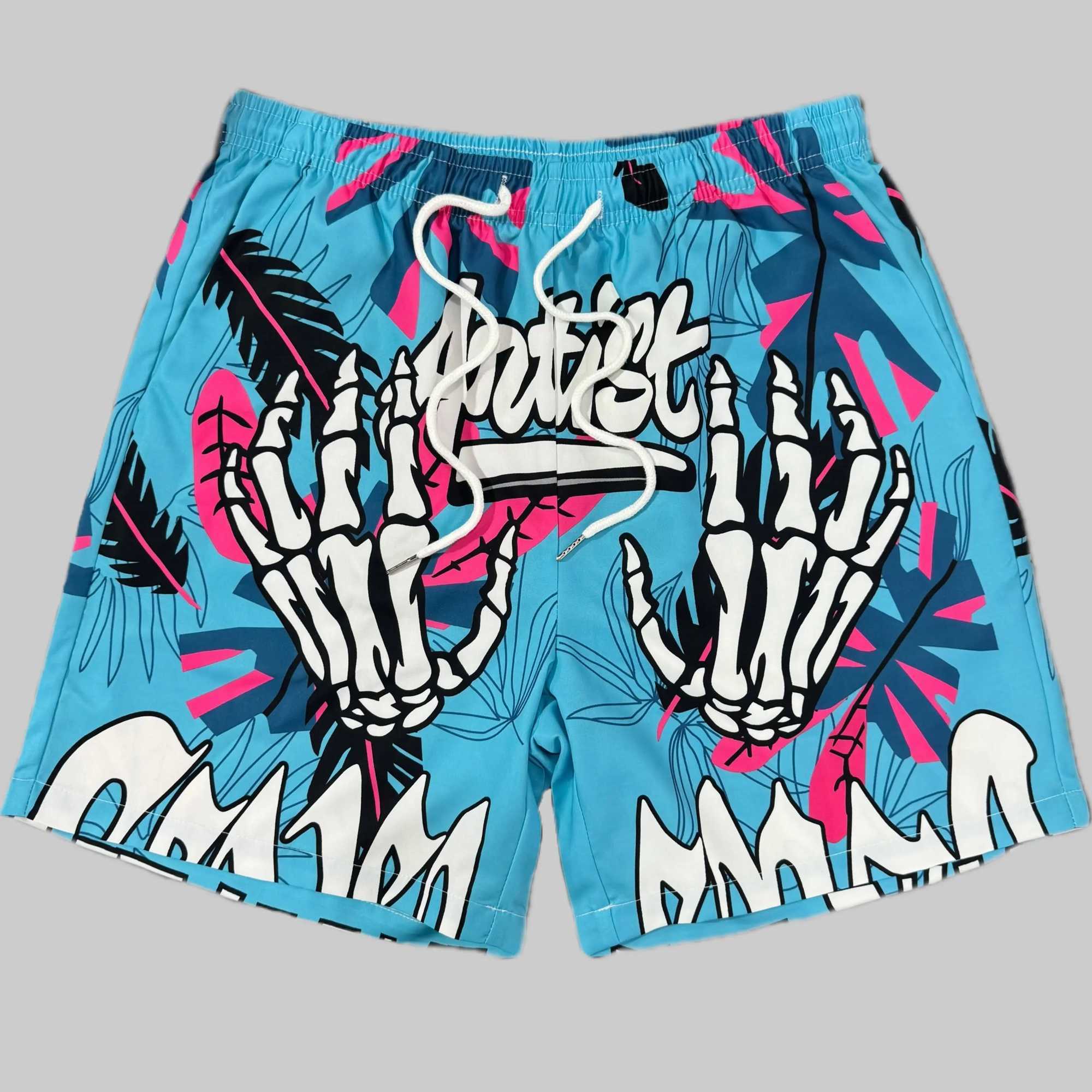 Street life summer casual shorts mens childrens shorts fashionable graphic letter printing breathable quick drying oversized shorts X250410
