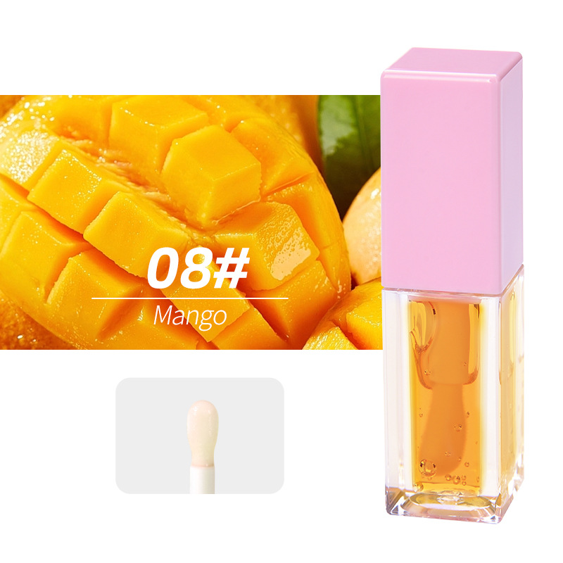 13 colors Fruit Watermelon Waterlight Mirror Lip Glaze Aloe Lip Color Strawberry Lip Lotion Tender Lip Honey Dudu Mouth Transparent Glass lipstick Lip