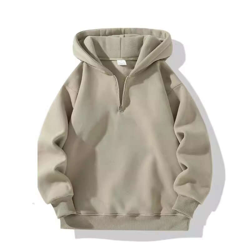 In Stock Foreign Trade European And Cross-Border Autumn Winter American Style Zipper Hoodie Loose Fit Sports Casual Sweatshirt Long Sleeve Top c6f0