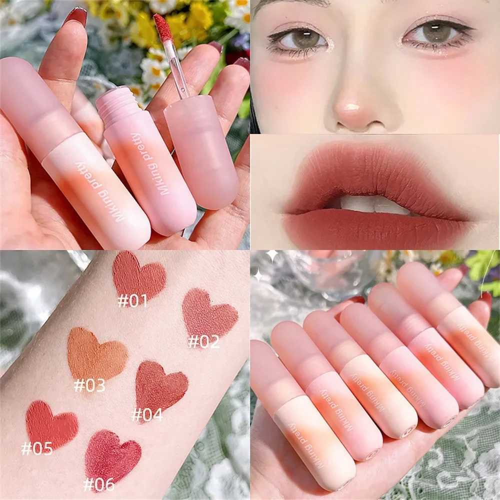 Strawberry Red Sexy Lipstick Velvet Matte Lip Gloss for Women Lasting Non Stick Waterproof Easy To Color Lip Mud Korea MakeupT251110