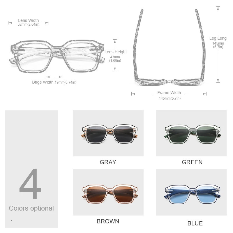 Oi Wood Sunglasses Womens ner Fashion Polarized Mens y Blue Lens Uv400 Wooden Oi8061 250410