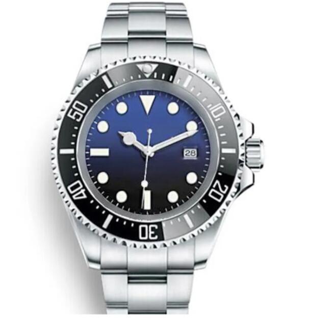 Men Watch Blue Day Date SEA-DWELLER Stainless Steel BLSO Automatic Black Diver Mens Watches Wristwatches #22