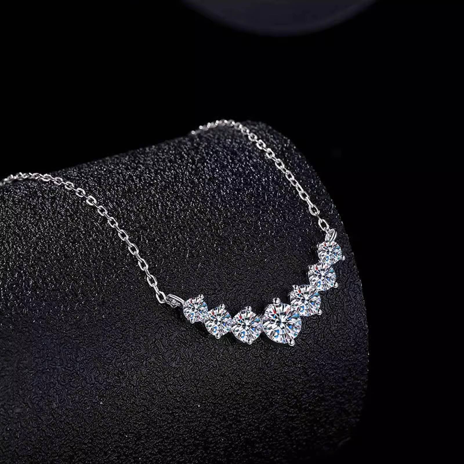 High Quality Womens 925 Sterling Silver VVS D Color Moissanite Pendant Necklace High Quality Moissanite Jewelry