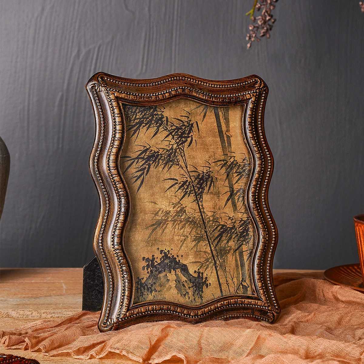 1PC curved resin porch decorative frame suitable for bedroom study desk photo decoration L251110 H260306