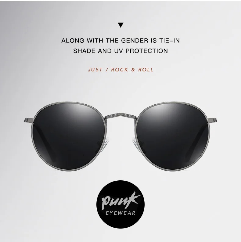 Classic Polarized Sunglasses ner y Round for Men Retro 250410