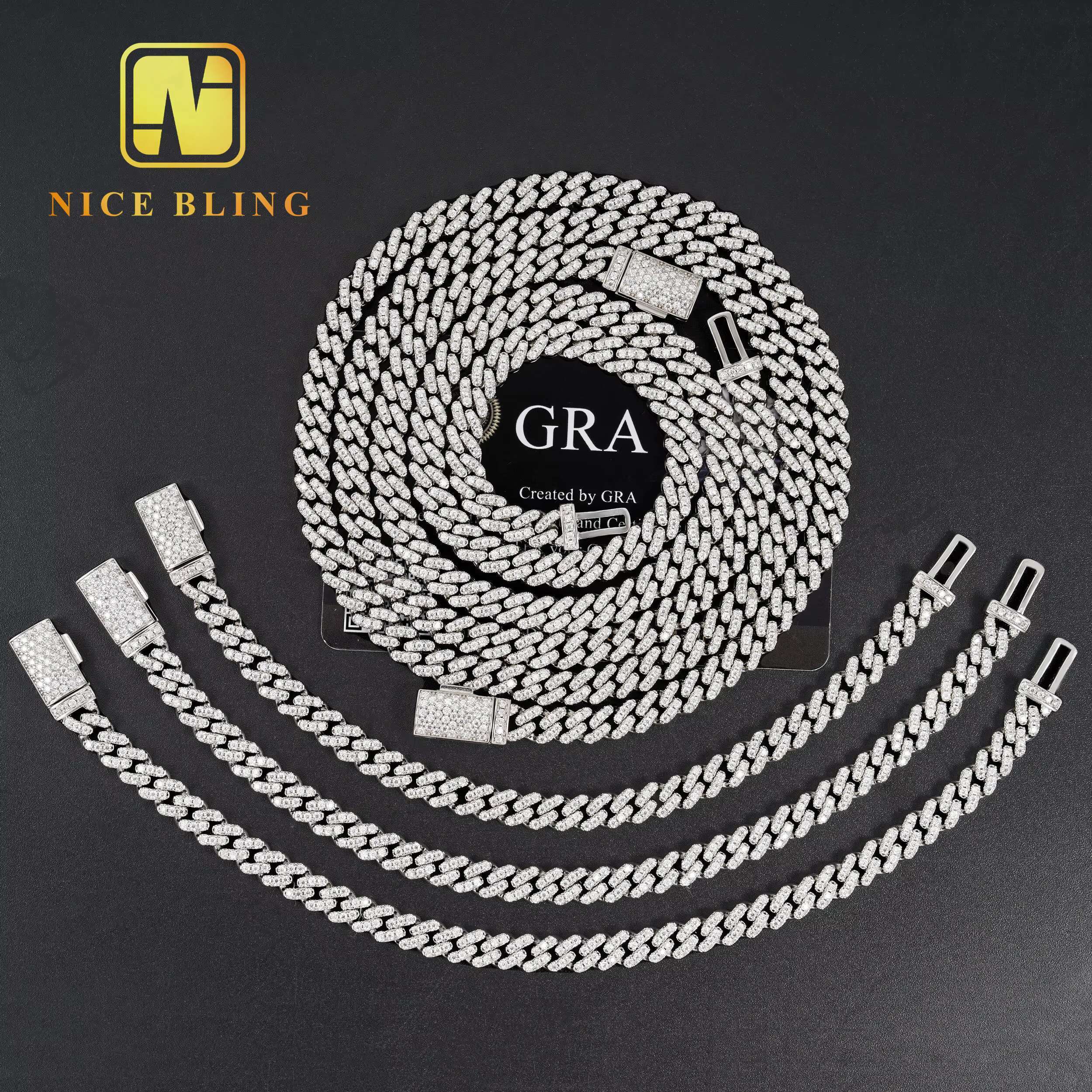 Jewelry Pass Tester Men and Women 6MM Pure Sier Hip Hop Cuban Chain