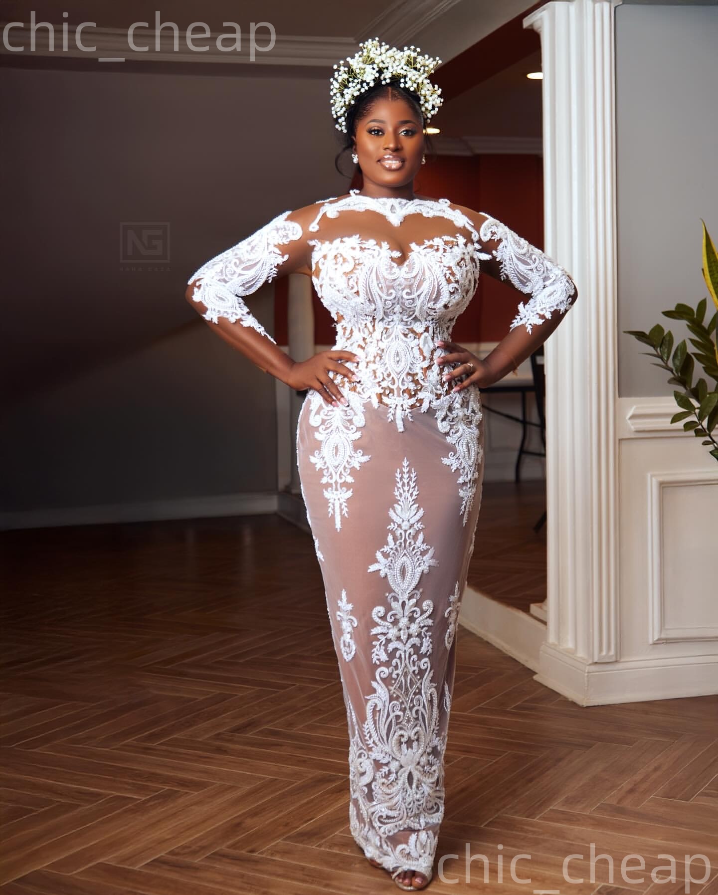 Aso Ebi White Sheath Prom Dresses 2026 Lace Illusion Crystals Vintage Evening Formal Party Second Birthday Engagement Gowns Plus Size Dress For Specia