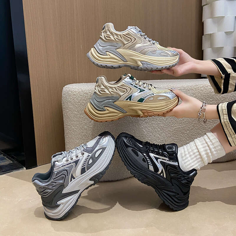 Zhao Lusi Same Style Outdoor Dad for Women 2025 Men's Breathable Couple Shoes Rattlesnake Mecha Retro Sneakers