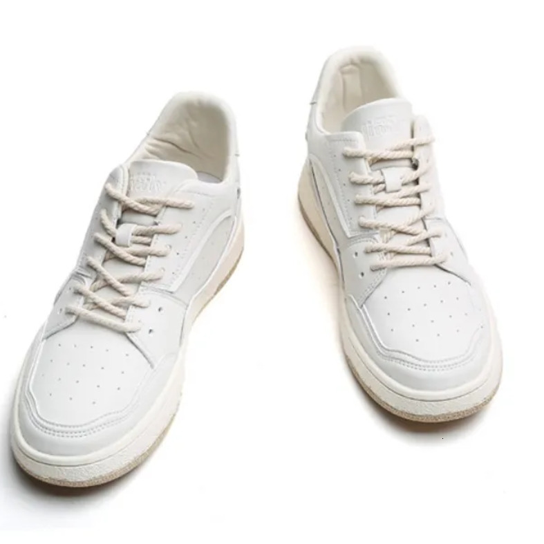 2025 Jifffly Unisex Spring Autumn New Retro Breathable Thick Sole Couple Versatile Casual White Skateboard Shoes