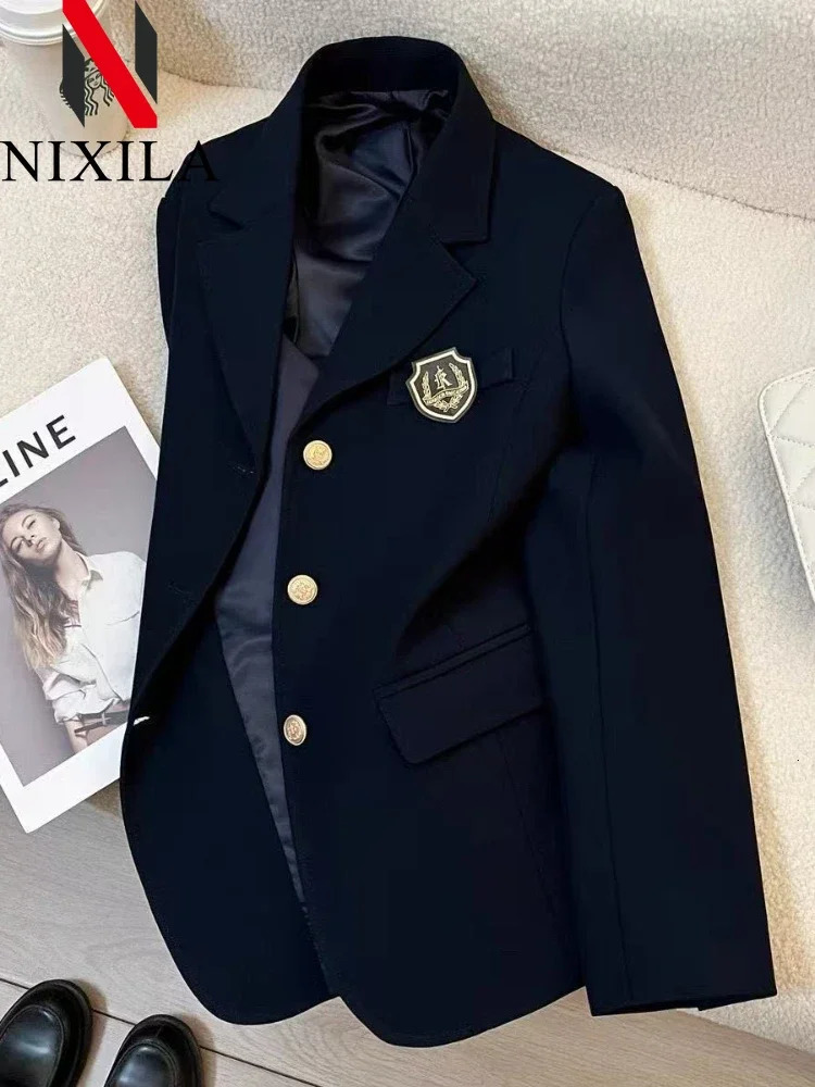 Elegant Womens Vintage Blazer Korean Fashion Spring Autumn Office Jacket y Female Coats Splice Lady Clothes 251110