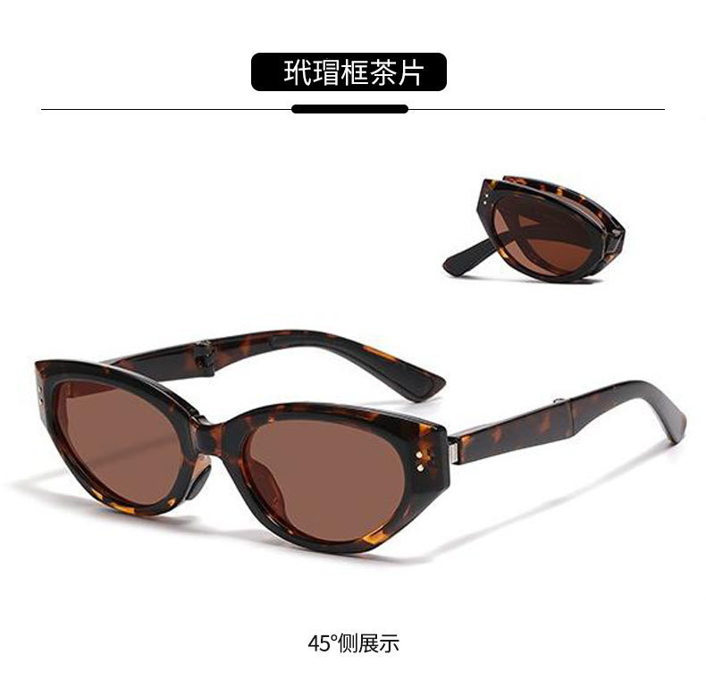 2025 Small Frame TR Folding Sunglasses Cat-Eye Sunglasses Spring-Loaded Temples UV Protection Wholesale P535