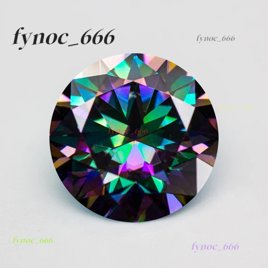 Authentic Colorful Green Moissanite Loose Stone 11mm-5ct with Certificate Round Stone for Jewelry Making Original Hot-Selling Green Diamond