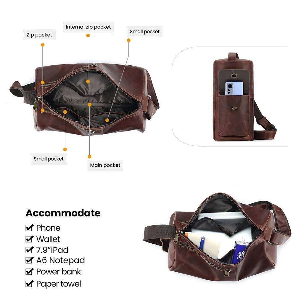 Designer Bag Tote Bag Shoulder Bag Genuine Leather Cylindrical Crossbody Bag Leisure Messenger Shoulder Bags Cowhide Male Travel Hiking Daypack For Me