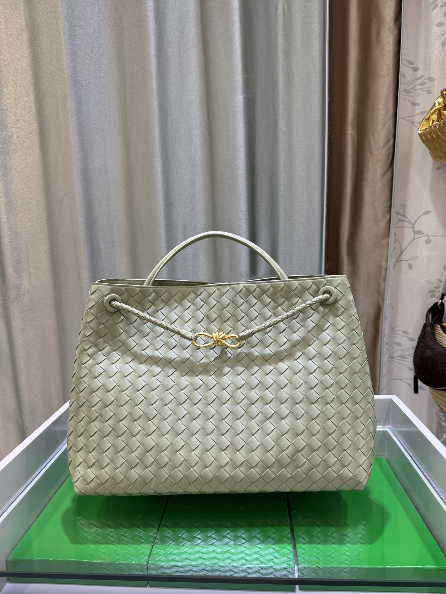 Designer New Woven Leather Tote Bag Genuine Leather Shoulder Designer Handbag Handbag Large Capacity Vintage Cross-border Bag